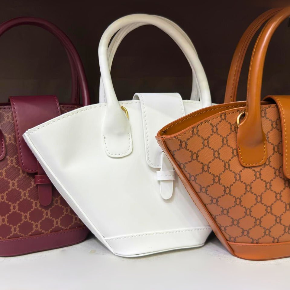 SHIKIRTI Kadın Çanta – Kova Şekilli Üçgen Model, Uzun Askılı