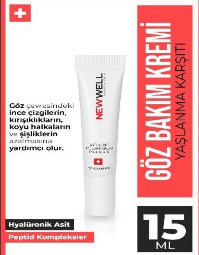 New Well göz çevresi kremi – yaşlanma karşıtı, 15 ml.