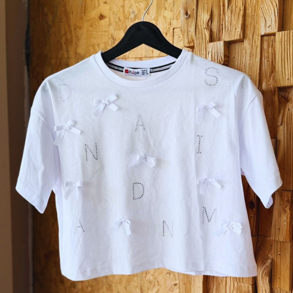 crop ve bol kesim (boxy) T-shirt