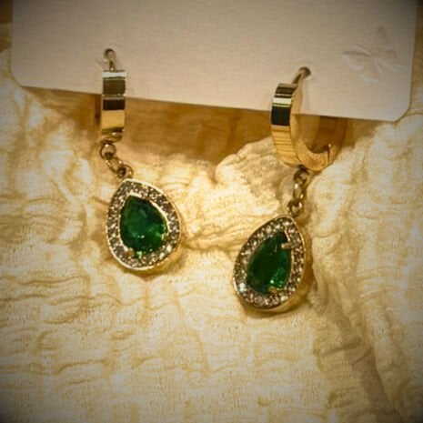 گوشوارهای ندار رنگ طلای